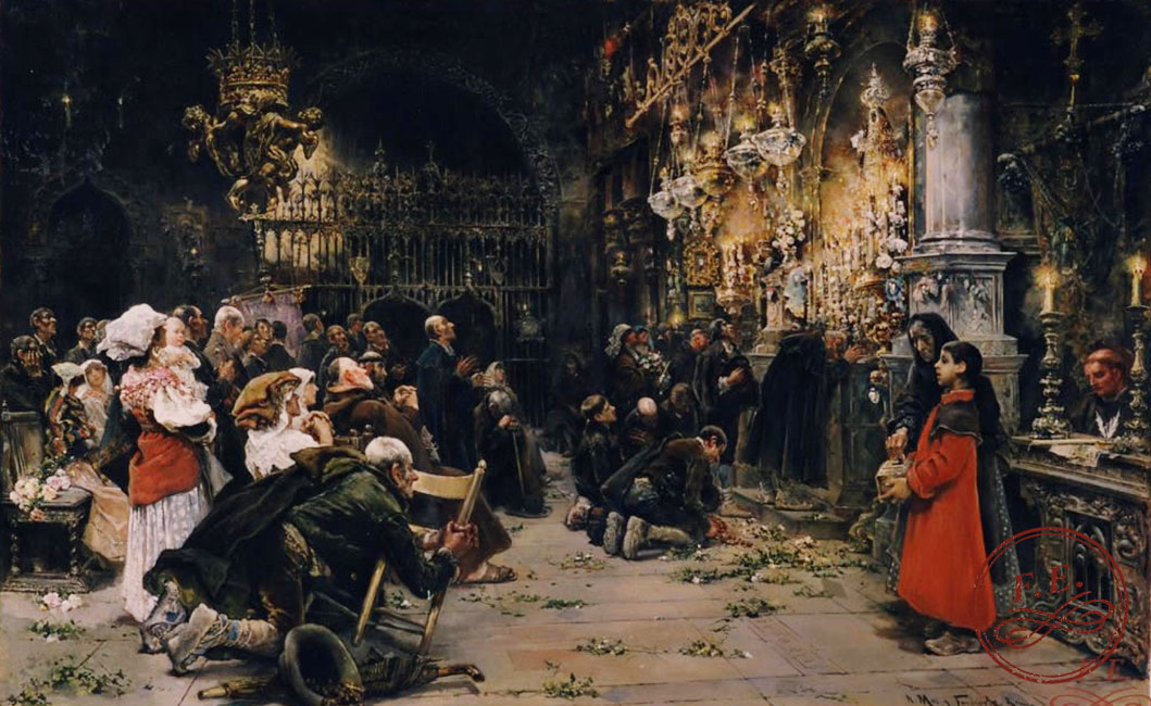 En-la-Catedral-Arcadio-Más-y-Fontdevila-Barcelona-1852-Sitges-1934