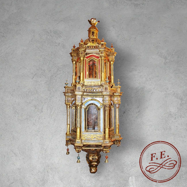 Pareja-de-faroles-Cristal-y-plomo-policromado