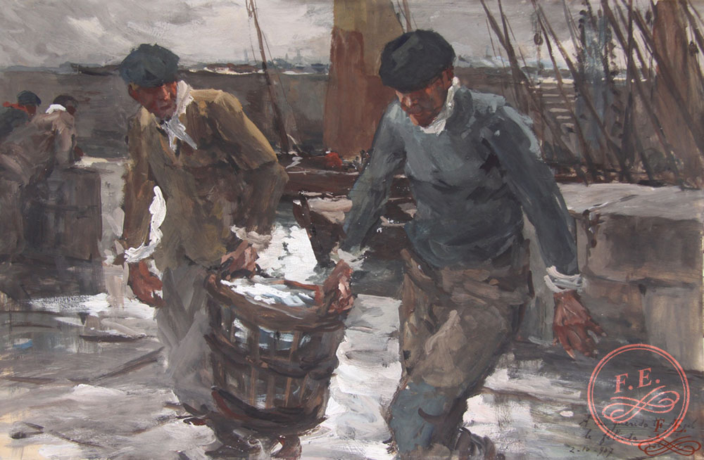 Pescadores-Roberto-Domingo-Fallola-Paris-1883-Madrid-1956