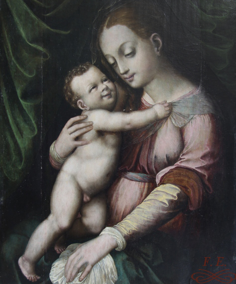 Virgen-con-niño-Escuela-Norte-Italia