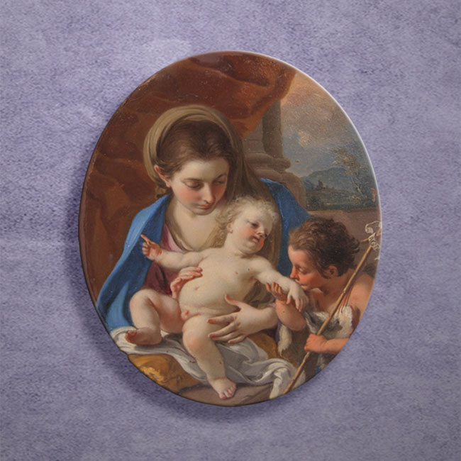 Virgen-con-niño-y-San-Juanito-Francesco-Mura-Nápoles-1696-1782